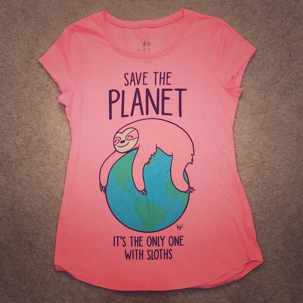 Save the Planet Sloth Graphic Tee